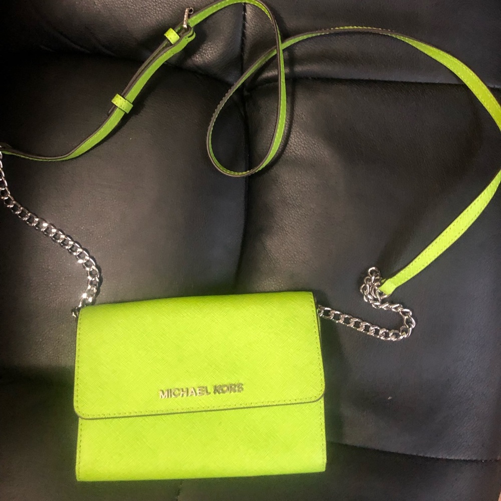 Michael Kors lime green mini purse